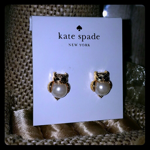 Kate spade Jewelry - Kate spade owl pearl stud earrings